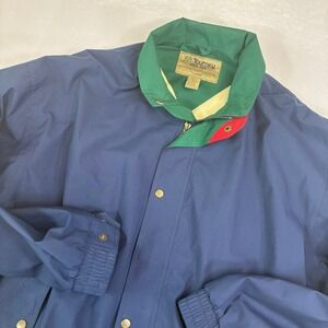 Tourney Gore-Tex Men's XL Navy Green Full Zip Waterproof Windproof Jacket